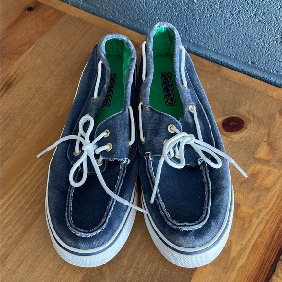 Sperry Shoes - Sperry Boat Shoes/steal blue size 8